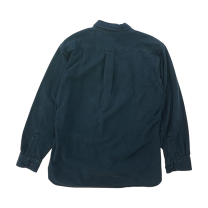 Teal Tall Solid Flannel Button Down