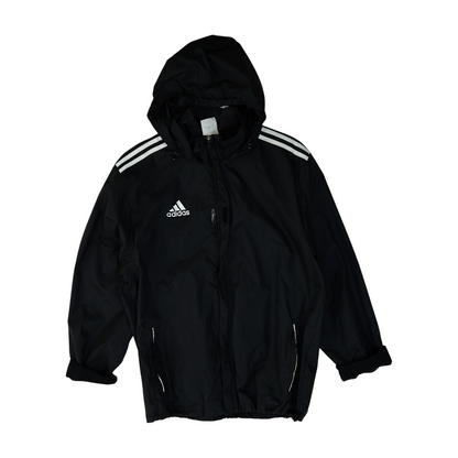 Black Solid Rain Jacket