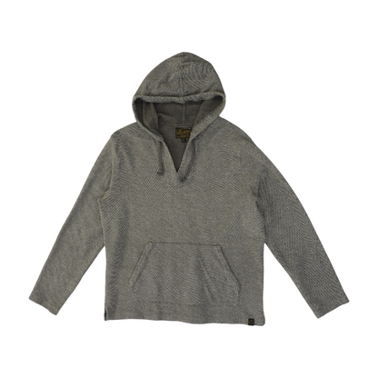 Gray Striped Hoodie Pullover