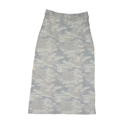 White Camo Midi Skirt