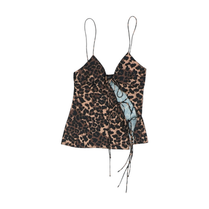 Brown Animal Print Blouse