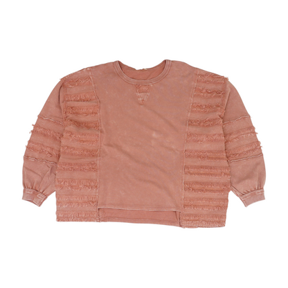 Pink Solid Sweatshirt Pullover