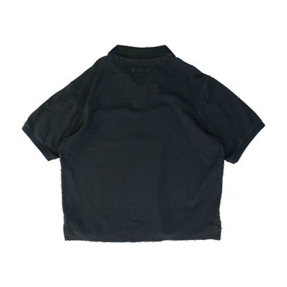 Black Solid Short Sleeve Polo