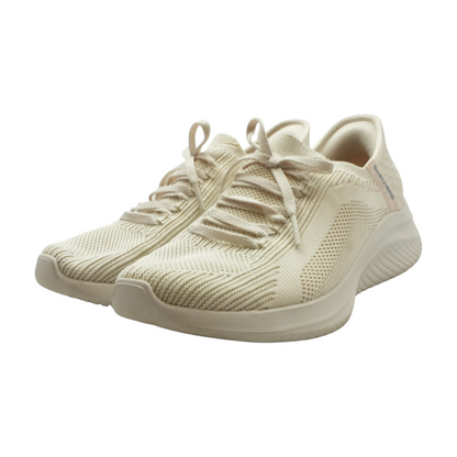Cream Low-Top Athletic Shoes