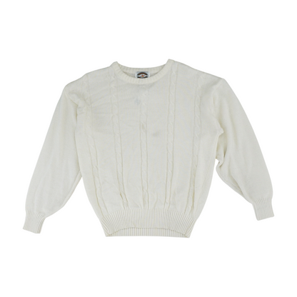 Ivory Solid Pullover Sweater