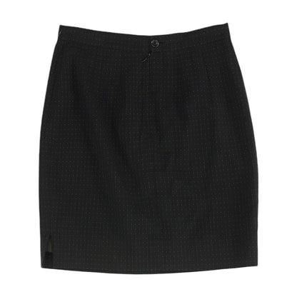 Black Check Midi Skirt
