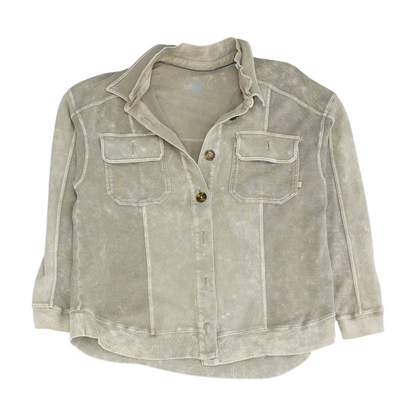 Beige Solid Jacket