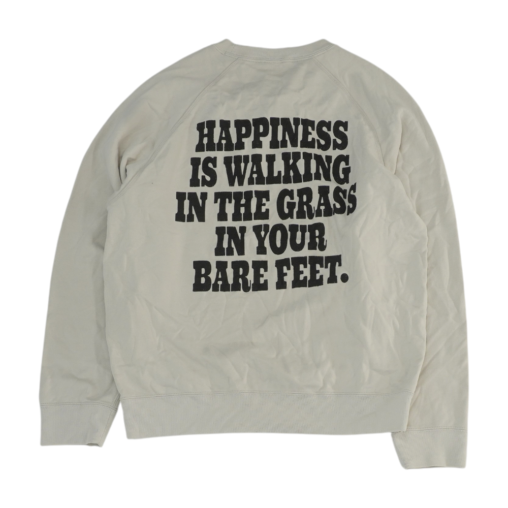 Beige Solid Sweatshirt Pullover