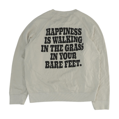 Beige Solid Sweatshirt Pullover