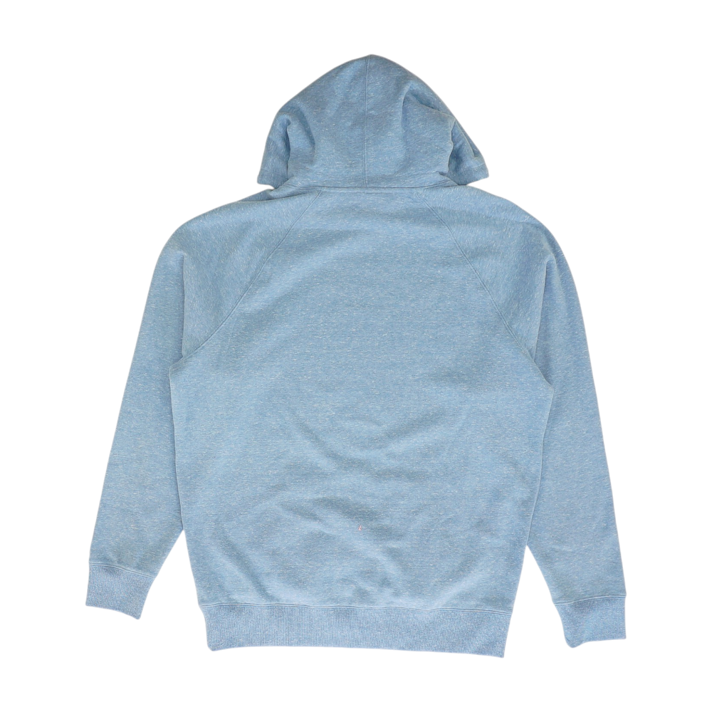 Blue Solid Hoodie Pullover