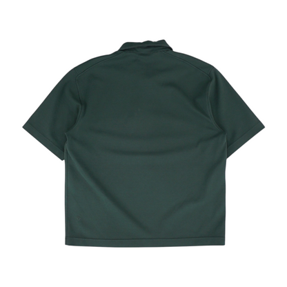 Green Solid Short Sleeve Polo
