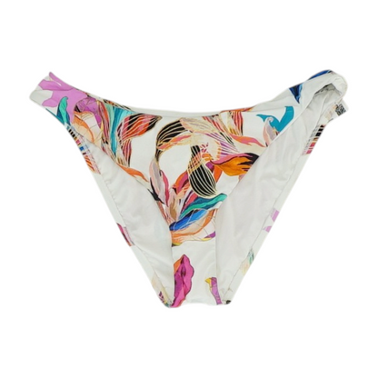 White Abstract Swim Bottom