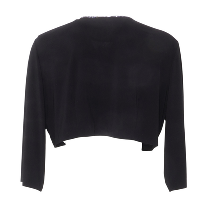 Black Petite Cropped Cardigan