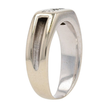 1/3 Ct 14K White Gold Three Diamond Arched Band