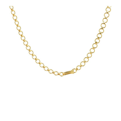 22K Gold Diamond Cut Beads With Three Strand Cultured Pearl Links Necklace