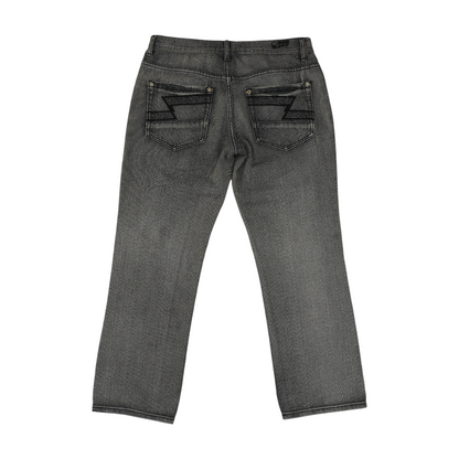 Gray Straight Jeans
