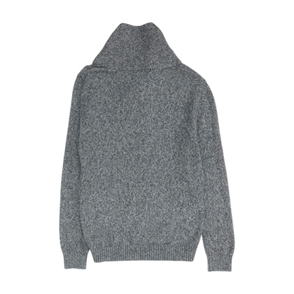 Blue Solid Pullover Sweater