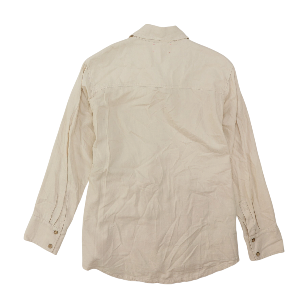 Beige Flannel Button Down