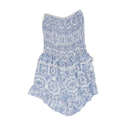 White Paisley Romper