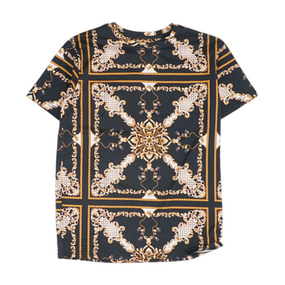 Black Print Active T-Shirt