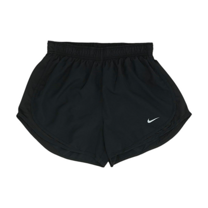 Black Solid Active Shorts