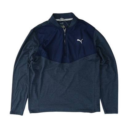 Navy Color Block 1/4 Zip Pullover