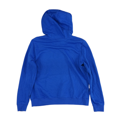 Blue Solid Hoodie Pullover