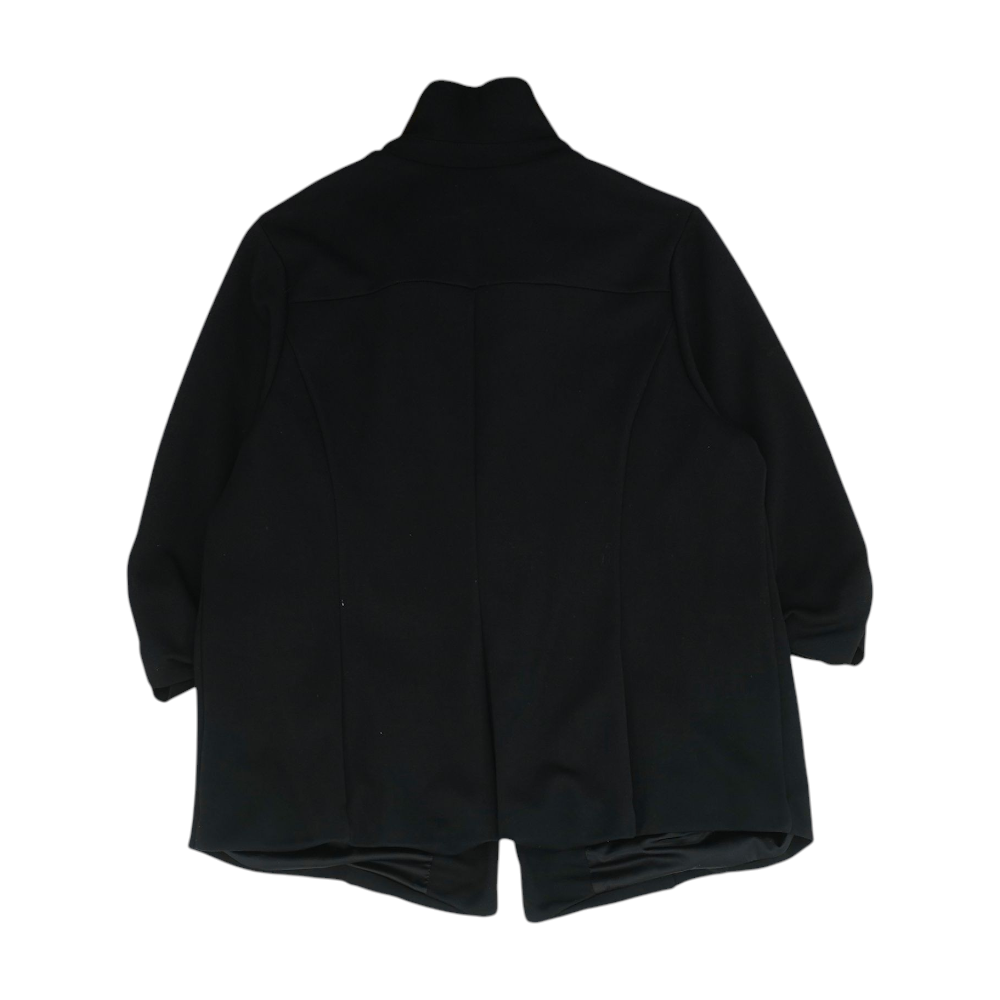 Black Plus Size Solid Blazer