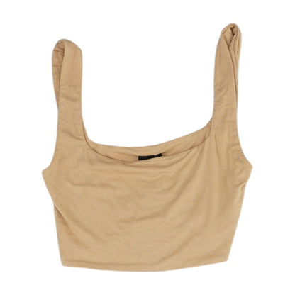 Nude Cropped Tank T-Shirt