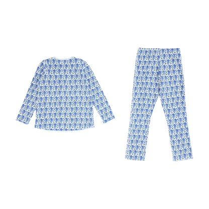Blue Graphic Pajama Set