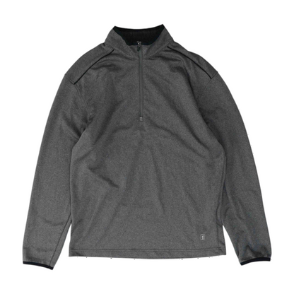 Gray Solid 1/4 Zip Pullover