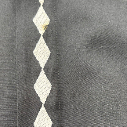 Black Embroidery Detail Long Sleeve Button Down