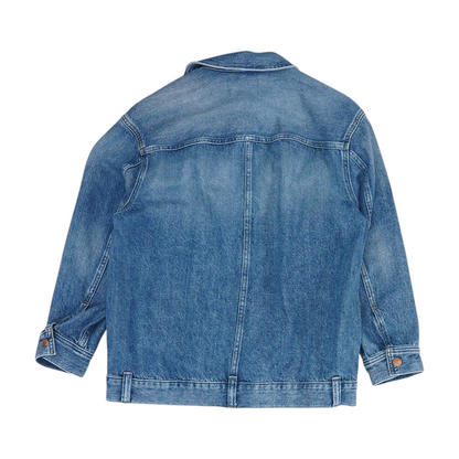 Blue Solid Denim Jacket