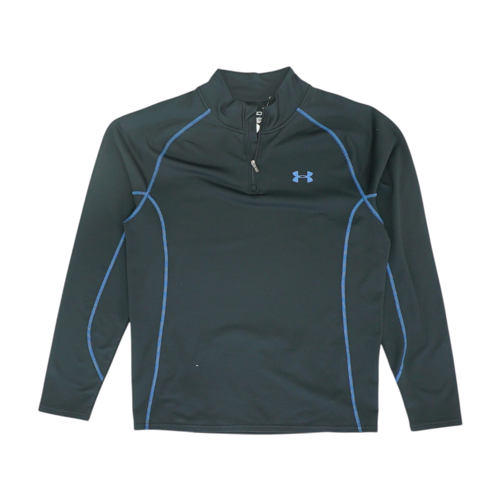 Black Solid 1/4 Zip Pullover
