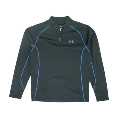 Black Solid 1/4 Zip Pullover
