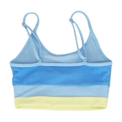 Blue Color Block Swim Top