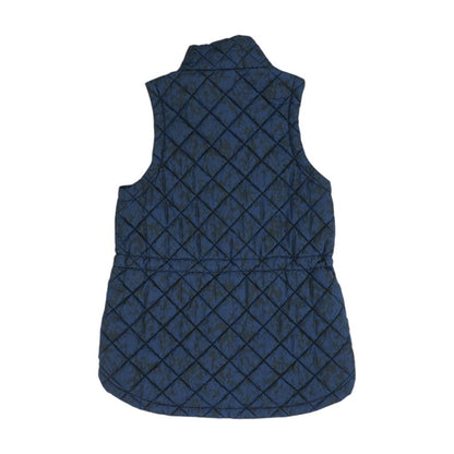 Navy Animal Print Puffer Vest