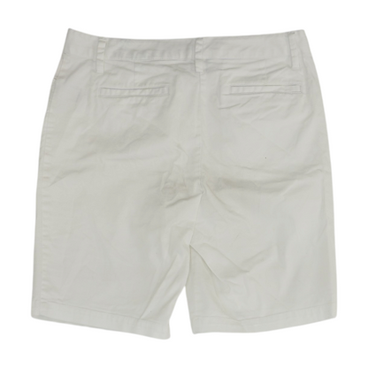 White Solid Chino Shorts