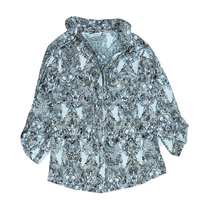 Gray Abstract Button Down