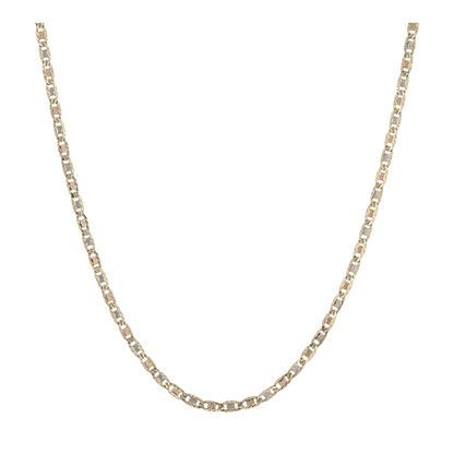 10K Tri-Tone Gold Chain Necklace