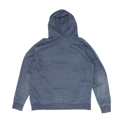 Blue Solid Hoodie Pullover