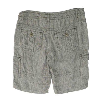 Brown Solid Cargo Shorts