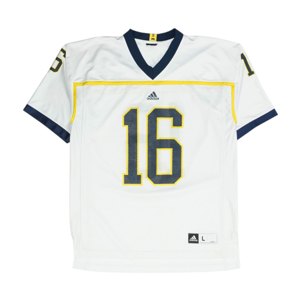 Men's White Michigan Wolverines Short Sleeve Jersey
