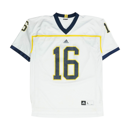 Men's White Michigan Wolverines Short Sleeve Jersey