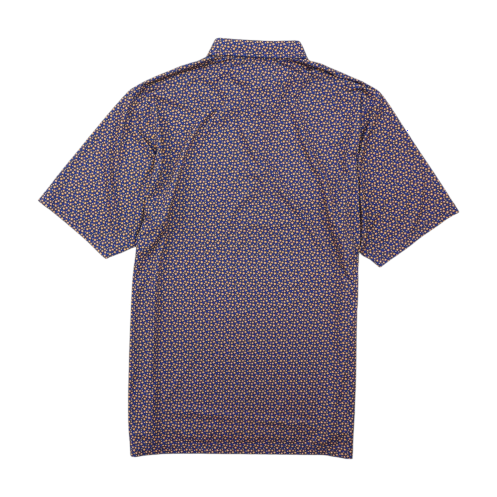 Blue Floral Short Sleeve Polo