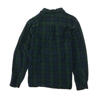 Green Plaid Flannel Button Down