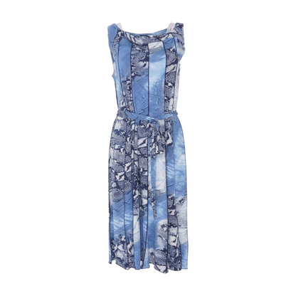 Blue Plus Animal Print Midi Dress
