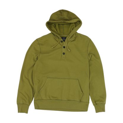 Green Solid Hoodie Pullover
