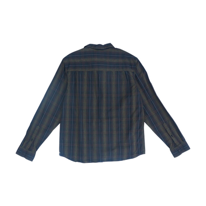 Brown Plaid Long Sleeve Button Down