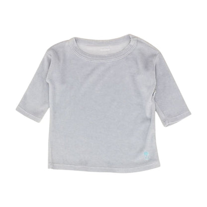 Blue Solid Crewneck T-Shirt